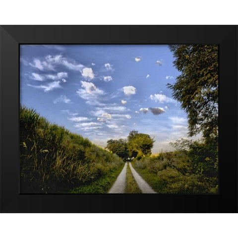 Magritte Morning Black Modern Wood Framed Art Print by Chester, Colby