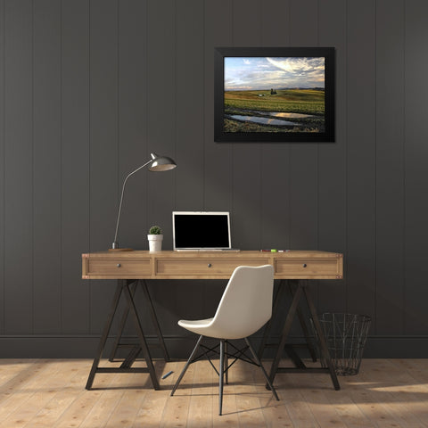 Reflections Black Modern Wood Framed Art Print by Chester, Colby