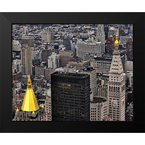 Crowned Jewels Black Modern Wood Framed Art Print by Chester, Colby