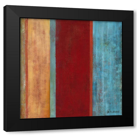 Blue Comes Thru II Black Modern Wood Framed Art Print by Green-Aldridge, W.