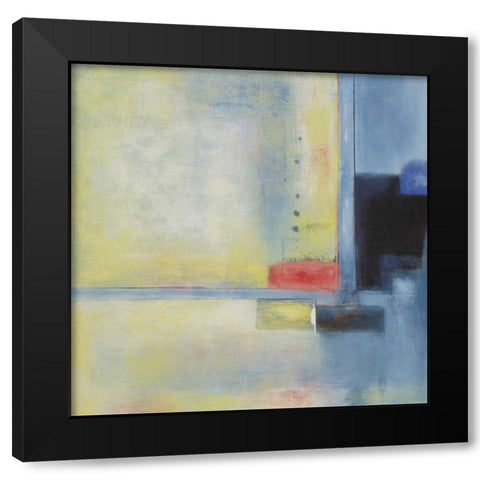 Touch of Blue I Black Modern Wood Framed Art Print with Double Matting by Green-Aldridge, W.