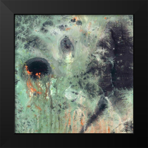 Coral and Jelly Fish II Black Modern Wood Framed Art Print by Roll, Dlynn