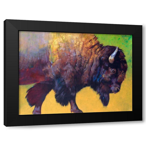 Da Bull Black Modern Wood Framed Art Print by Chapman, Julie T.