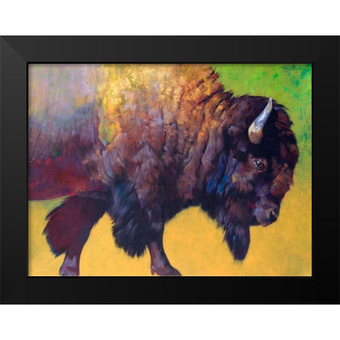 Da Bull Black Modern Wood Framed Art Print by Chapman, Julie T.