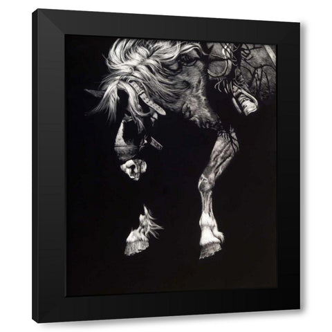 Hangin Four Black Modern Wood Framed Art Print with Double Matting by Chapman, Julie T.