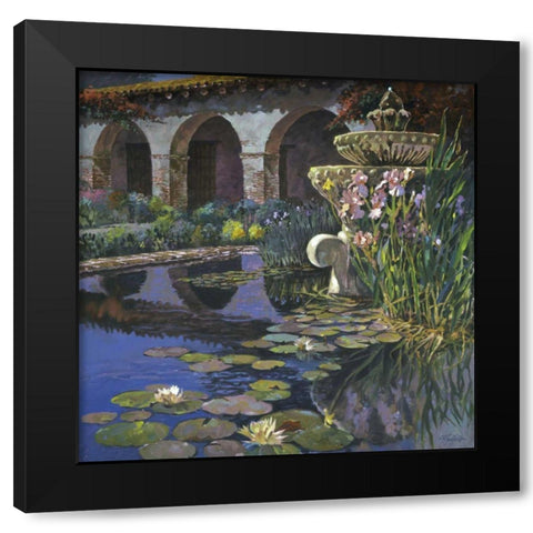 Fountain at San Miguel I Black Modern Wood Framed Art Print by Hadfield, Clif