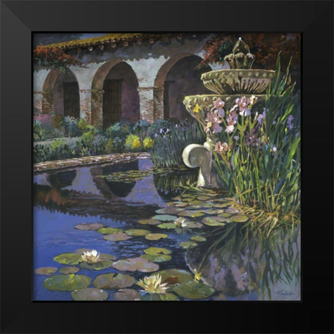 Fountain at San Miguel I Black Modern Wood Framed Art Print by Hadfield, Clif