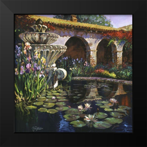 Fountain at San Miguel II Black Modern Wood Framed Art Print by Hadfield, Clif
