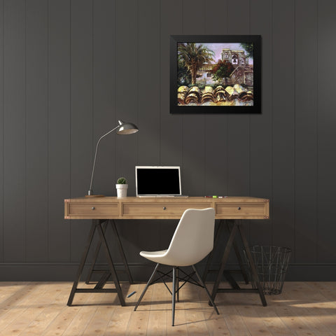 Wall at San Miguel Black Modern Wood Framed Art Print by Hadfield, Clif
