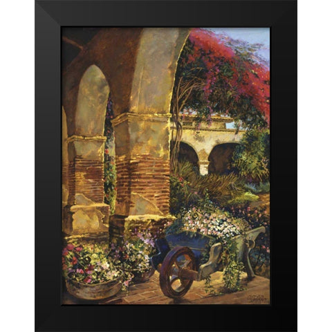 Columns Adorned Black Modern Wood Framed Art Print by Hadfield, Clif