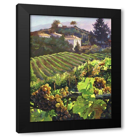 Siena Harvest Black Modern Wood Framed Art Print with Double Matting by Hadfield, Clif