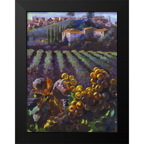 View of Tuscany Black Modern Wood Framed Art Print by Hadfield, Clif