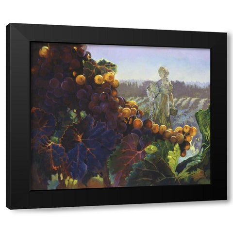 Tuscany Bounty Black Modern Wood Framed Art Print by Hadfield, Clif