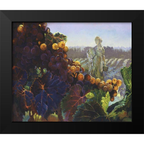 Tuscany Bounty Black Modern Wood Framed Art Print by Hadfield, Clif