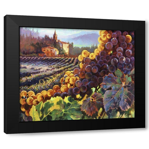 Tuscany Harvest Black Modern Wood Framed Art Print by Hadfield, Clif