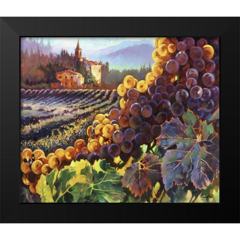 Tuscany Harvest Black Modern Wood Framed Art Print by Hadfield, Clif