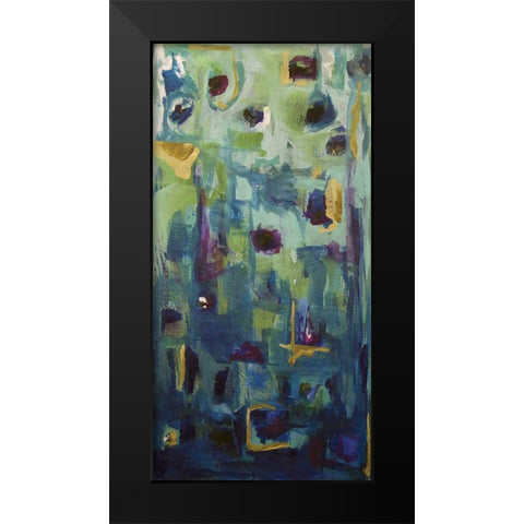 Abstract EXP II Black Modern Wood Framed Art Print by Quin, Marabeth