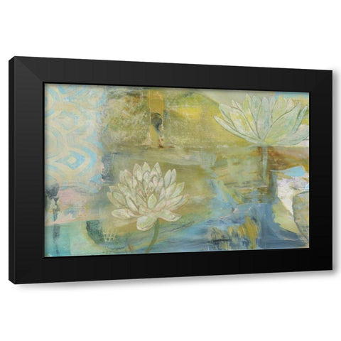 Lotus Dream Black Modern Wood Framed Art Print with Double Matting by Fuchs, Jodi