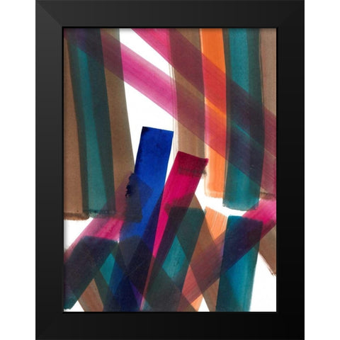 Over Pass IV Black Modern Wood Framed Art Print by Fuchs, Jodi
