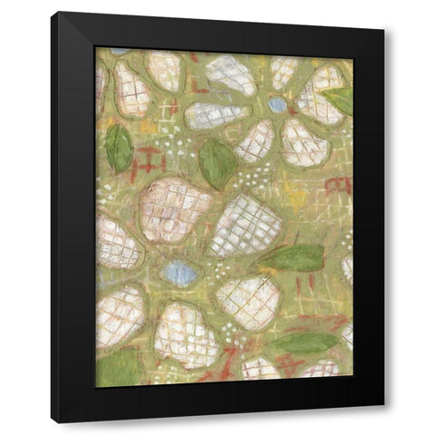 Textured Petals I Black Modern Wood Framed Art Print with Double Matting by Deans, Karen