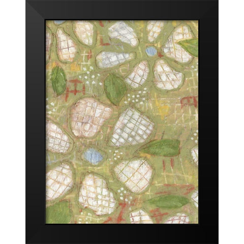Textured Petals I Black Modern Wood Framed Art Print by Deans, Karen