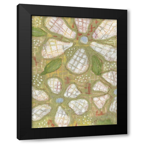 Textured Petals II Black Modern Wood Framed Art Print with Double Matting by Deans, Karen