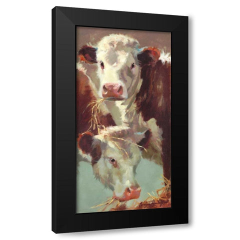 Hef n Her Black Modern Wood Framed Art Print with Double Matting by Hawley, Carolyne