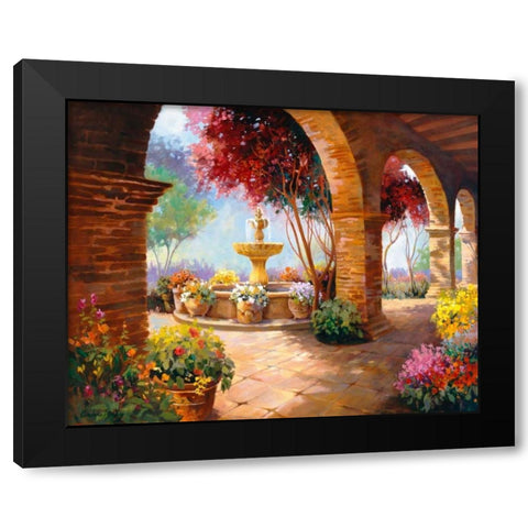 Primavera Black Modern Wood Framed Art Print by Hawley, Carolyne