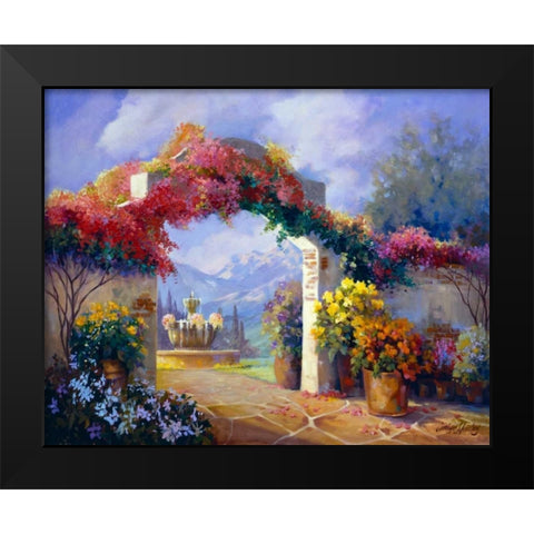 Garden Peace Black Modern Wood Framed Art Print by Hawley, Carolyne