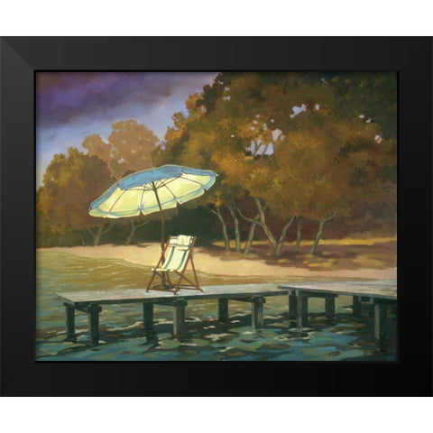 Evening Swim I Black Modern Wood Framed Art Print by Reynolds, Graham