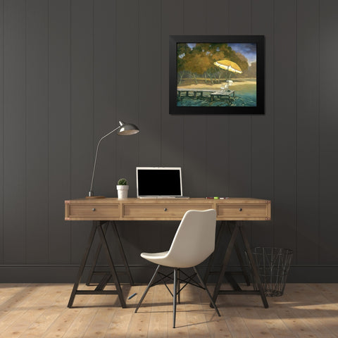 Evening Swim II Black Modern Wood Framed Art Print by Reynolds, Graham