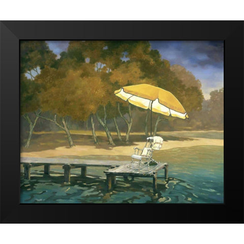 Evening Swim II Black Modern Wood Framed Art Print by Reynolds, Graham