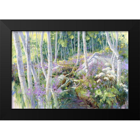 Aspen Glade Black Modern Wood Framed Art Print by Pollard, Julie G.