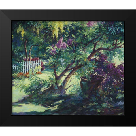 From Under the Lilac Black Modern Wood Framed Art Print by Pollard, Julie G.