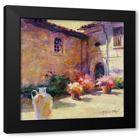 Umbrian Sunlight Black Modern Wood Framed Art Print by Pollard, Julie G.