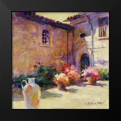 Umbrian Sunlight Black Modern Wood Framed Art Print by Pollard, Julie G.