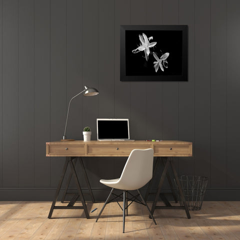 Poetry VI Black Modern Wood Framed Art Print by Ling, Tang