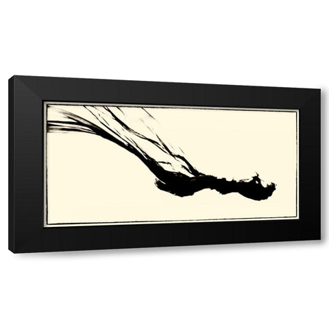 Silk Ink III Black Modern Wood Framed Art Print with Double Matting by Ling, Tang