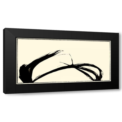 Silk Ink IV Black Modern Wood Framed Art Print by Ling, Tang