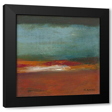Sea Horizon II Black Modern Wood Framed Art Print with Double Matting by Green-Aldridge, W.
