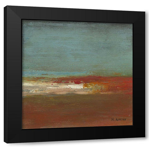 Sea Horizon III Black Modern Wood Framed Art Print with Double Matting by Green-Aldridge, W.