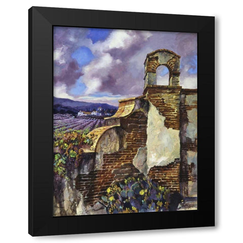Mission Vineyard Black Modern Wood Framed Art Print by Hadfield, Clif