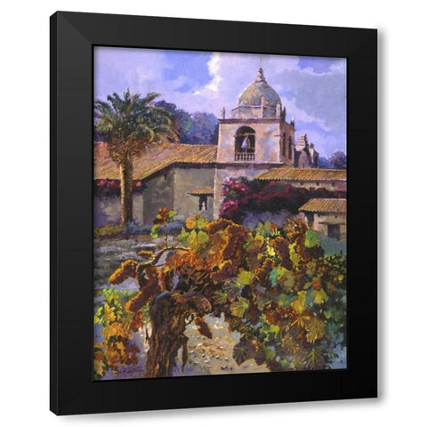 Vineyard at San Miguel Black Modern Wood Framed Art Print with Double Matting by Hadfield, Clif