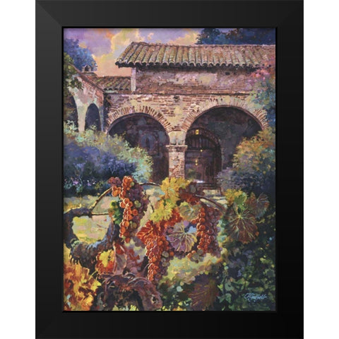 Harvest at the Mission  Black Modern Wood Framed Art Print by Hadfield, Clif