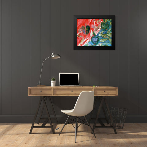 Apples I Black Modern Wood Framed Art Print by Harrington, Danielle