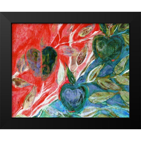 Apples I Black Modern Wood Framed Art Print by Harrington, Danielle