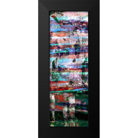 Textures Lines II Black Modern Wood Framed Art Print by Harrington, Danielle
