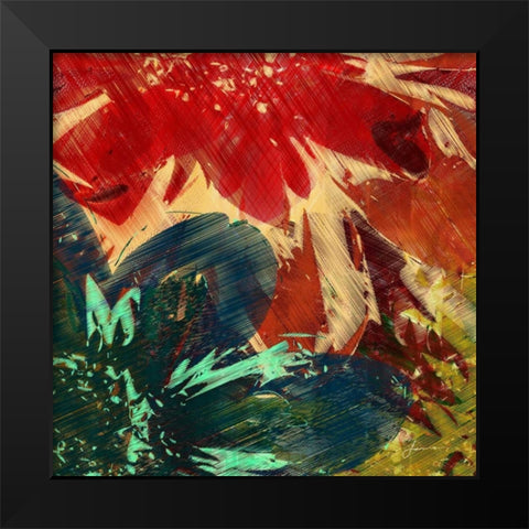 Floragraph II Black Modern Wood Framed Art Print by Burghardt, James