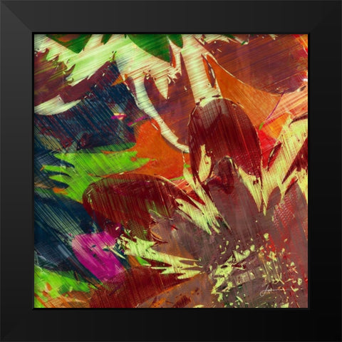 Floragraph IV Black Modern Wood Framed Art Print by Burghardt, James