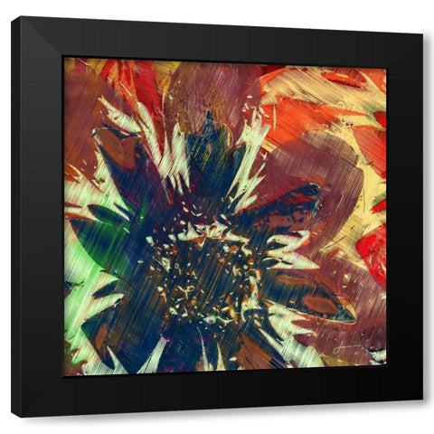 Floragraph V Black Modern Wood Framed Art Print by Burghardt, James